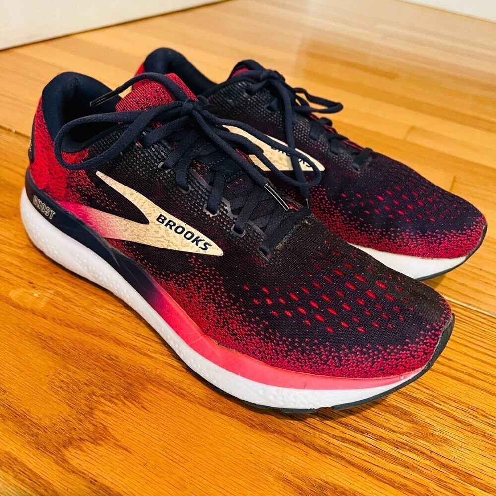 Brooks Ghost 16 Shoes Womens 11 Narrow Peacoat Raspberry Apricot Running